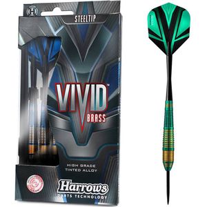 Harrows Vivid Green Brass - Dartpijlen 24 Gram