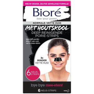 Biore met houtskool neusstrips - 6 stuks