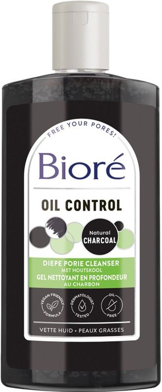 Bioré Diepe Porie Cleanser met Houtskool - 200 ml