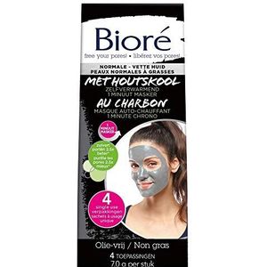 Bioré Zelfverwarmend 1 Minute Masker - 4 stuks