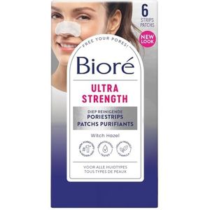 Bioré - Ultra Strength Poriestrips - Neusstrips - 6 Stuks - Toverhazelaar