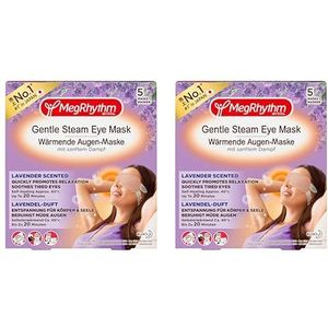 MegRhythm Verwarmende oogmaskers, voordeelverpakking, 2 x 5 maskers, ontspanning voor de ogen, oorspronkelijk uit Japan afkomstige feel-good methode, 1 stuk (1 stuk)