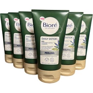 Bioré Daily Detox Peeling 6 x 125 ml Voordeelverpakking