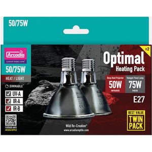 Arcadia Optimal Heating Twin Pack - Verwarming - 50/75 Watt E27
