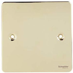 Schneider Electric GU8210PB Ultimate Blank plaat, 1 versnelling, gepolijst messing