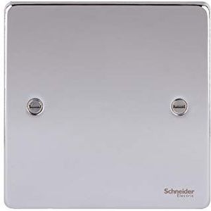 Schneider Electric Ultimate Low Profile - Single blank plaat, GU8510PC, gepolijst chroom