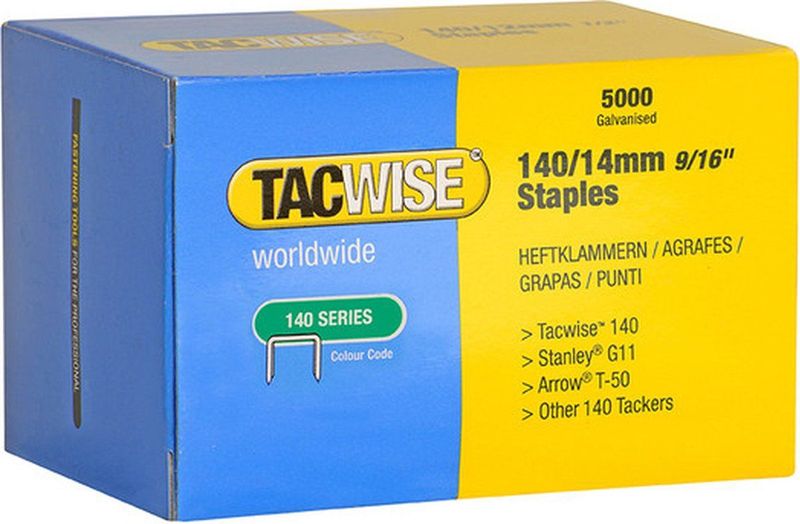 Tacwise nieten voor tacker - Type 140 - 14 mm - Gegalvaniseerd - 5000 stuks