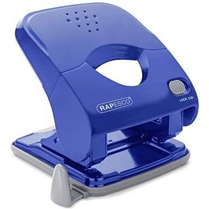 Rapesco 1542 X5-40ps perforator, 2-gaten bij lagere inspanning, capaciteit van 40 vellen, blauw