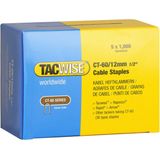Tacwise kabelnieten voor tacker - Type CT60 - 12 mm - Gegalvaniseerd - 5000 stuks