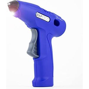 Rapesco 1635 Germ-Savvy Antibacterieel, G4-7 USB Draadloos Lijmpistool met Geïntegreerde 4 V Lithium-Ion Accu, Blauw