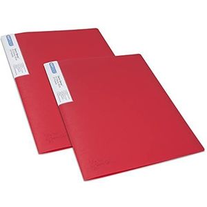 Rapesco 1674 Documentenbescherming met antibacteriële bescherming, 20 hoesjes, A4, rood, 2 stuks