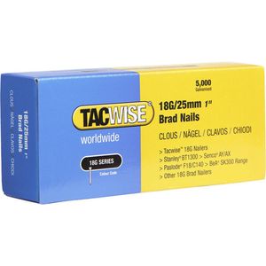 Tacwise minibrad 18G - Nagel voor tacker - 25 mm - Gegalvaniseerd - 5000 stuks