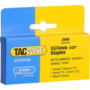 Tacwise nieten voor tacker - Type 53 - 4 mm - Gegalvaniseerd - 2000 stuks