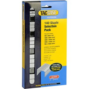 Tacwise nieten voor tacker - Type 140 - 6, 8, 10, 12 en 14 mm - Gegalvaniseerd - 4400 stuks