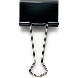 Rapesco FBC500B1 dubbele cliptangen, 50 mm, zwart, 10 stuks