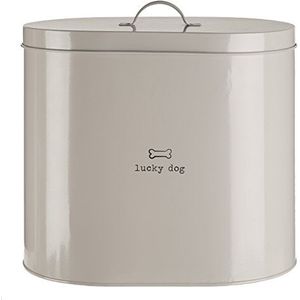 Premier Housewares Voedselcontainer voor huisdieren, met lepel, natuurlijk, metaal, natuurlijk, 12 l
