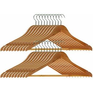 Premier Housewares Kledinghangers van hout, 20 stuks, 1x44x23