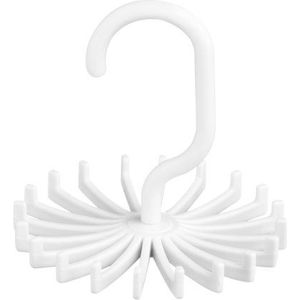 Premier Housewares stropdashouder organisator, 20 haken, wit, PP-polypropyleen, 11x11x11