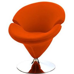 Premier Housewares 2403509 Nicia stoel, velours, oranje