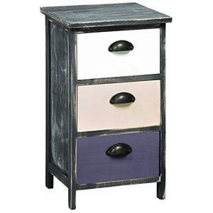 Premier Housewares 2403976 Urban Loft commode met 3 laden, paulownia hout, bruin