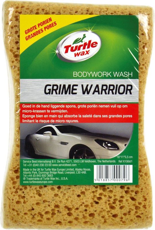 Turtle Wax - Grote Spons - Autowas - 16x11x5,5cm - Extra Sterk