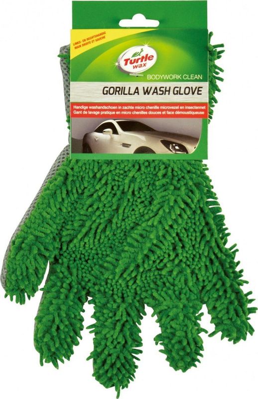 Turtle Wax - Gorilla Washandschoen - Groen - Microvezel en 3D Insectennet