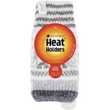 HEAT HOLDERS - Dames Warm Noorse Stijl Thermo Vingerloze Touchscreen Handschoenen (Een maat, Room)