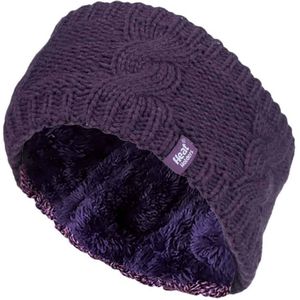 HEAT HOLDERS - Dames Fleece Thermo Winter Hoofdband von Streep (Een maat, Purper)