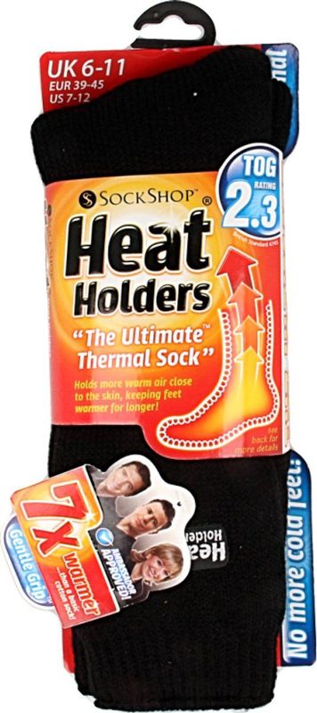 HEAT HOLDERS Set van 3 Thermosokken - Zwart - Geïsoleerd - Voor Heren