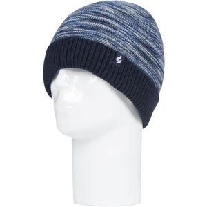 Heat Holders - Thermische gebreide herenmuts voor de winter - Donkerblauw