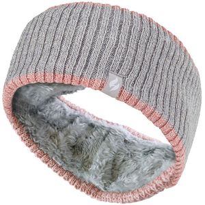 Dames fleece gevoerde thermo oorwarmer hoofdband - Geribbelde Wolk Grijs
