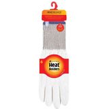 HEAT HOLDERS - Dames winter fleece gebreid elegant Noors patroon handschoenen, crème, S/M