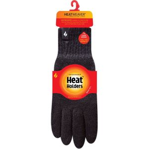 Heatholders, Superwarme Gevoerde Heren Handschoenen, Black, Maat S/M