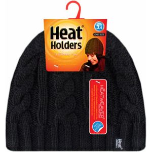 Heat Holders LaDit Cable Hat One Size Zwart
