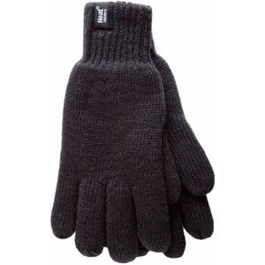 Heat Holders - Gebreide handschoenen met fleecevoering voor heren - Zwart