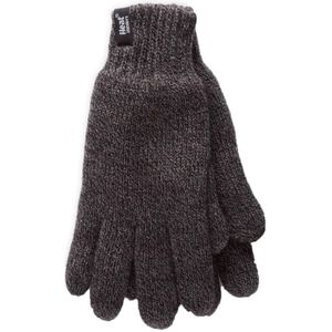 Heat Holders - Gebreide handschoenen met fleecevoering voor heren - Grijs