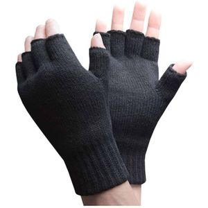 HEAT HOLDERS - Heren/Heren Winter Warm 3.2 TOG Fleece Vingerloze Handschoenen vor Touchscreen (Een maat, Zwart)