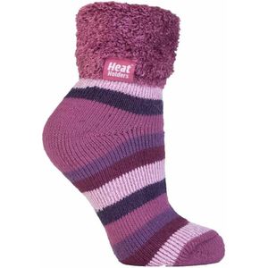 HEAT HOLDERS - Dames Patroon Gebreide Antislip Thermo Warme Bedsokken met Fleece (37-42 EU, HHL11)