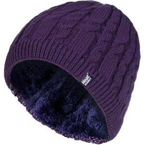 Heat Holders - Fleece gevoerde Alesund-hoed voor dames - Paars