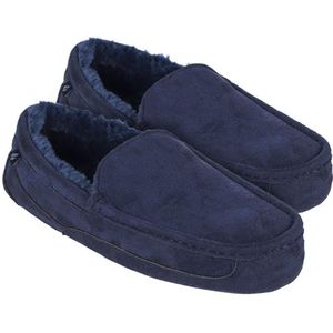 Met fleece gevoerde pantoffels voor heren van Heat Holders - Marineblauw