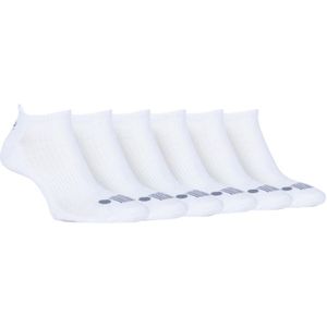Jeep - Set van 6 katoenen sportenkelsokken voor heren - Wit