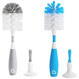 Munchkin flessenborstel - Bristle - Flessenborstel - Schoonmaakborstel - Met Zuignap - Fles en Speen Borstel - Blauw