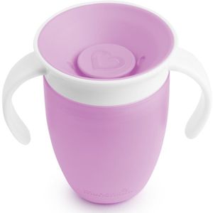 Munchkin Miracle Anti-Lek 360° Drinkbeker - Trainer Cup - Oefenbeker voor Baby en Kind - 207ml - Paars