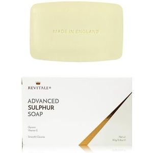 Revitale Pure Vegetable Advanced Sulphur Soap Treatment 80g - Antibacterieel - Helpt mee-eters, puistjes en huidirritatie te bestrijden