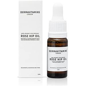 DermaVitamins 100% Biologische Koudgeperste Rozenbottel Olie (10ml)