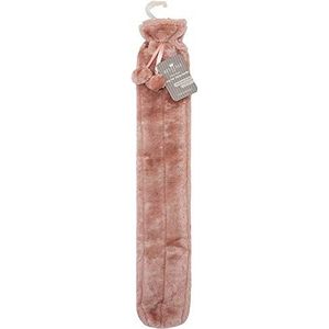 Revitale Extra lange warmwaterkruik pom zachte bonthoes - 72cm/2L (Rose Pink)