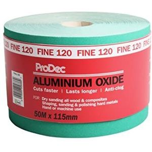 ProDec PAALL120 schuurpapier rol 50m x 115mm fijn aluminiumoxide groen