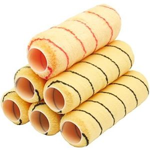 ProDec 9 inch x 1,75"" geweven professionele verfrollers 6 st. voor een gladde afwerking met emulsie- en metselwerkverven op binnen- en buitenmuren en plafonds, 9