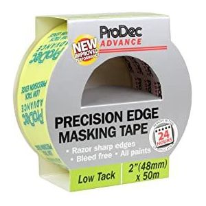 ProDec Advance Precisie-afplakband met geringe hechting voor strakke lijnen zonder vlekken van de kleur 5 cm x 50 m