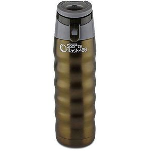 Pioneer Flasks Vacuüm geïsoleerde sportfles, roestvrij staal, brons, 480ml